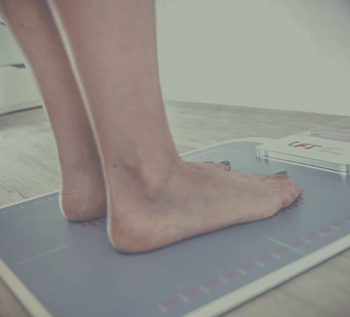 Dynamische afdruk van de voet middels een drukplaatmeting